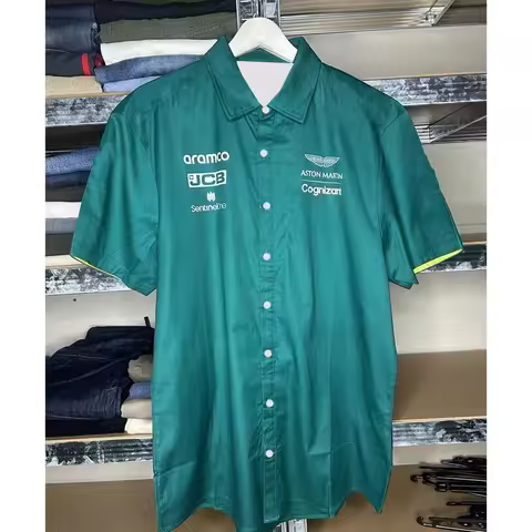 Newly Arrived Aston Martin Shirt Button-Down Shirt Fernando Alonso T-shirt 14 Unisex T-shirt Motorcy