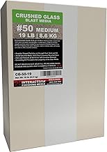 30-60 Grit (#50) Crushed Glass Abrasive - 19 lb or 8.6 kg - Blasting Abrasive Media (Medium) #50 Mes