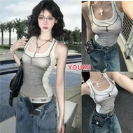 YOUMI Fast Delivery From Thailand Camisole American Retro Style Print
