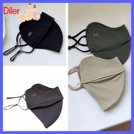 DILER Washable Bowknot Sun Protection Face Reusable Nylon Face Cover Ice Silk Face Trendy Solid Color UV Face Shield Running Riding