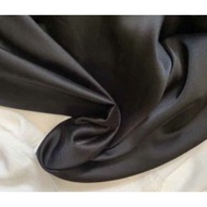 Black satin silk 1m