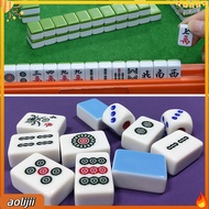 144Pcs/Set Mahjong Portable Entertainment Melamine Party Game Chinese Mahjong for Indoor 144Pcs/Set 