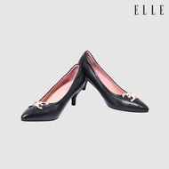 ELLE SHOES รองเท้าส้นเข็ม LAMB SKIN COMFY COLLECTION สีดำ ELB002