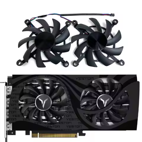 NEW 2PCS/SET RTX 3060、3060TI、RX 6600XT GPU FAN,For YESTON RTX 3060TI、3060、3050、YESTON RX 6600XT、6600