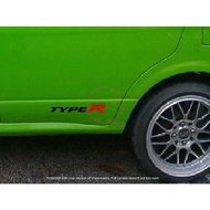 CFS130 TypeR Type R Honda civic pelekat pintu Belakang Kereta Rear Car door side Stiker Sticker Vinyl Decal Stripes