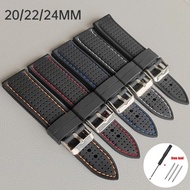 20mm 22mm 24mm Tropic Breathable Silicone Watch Strap for SRP777J1 Rubber Multi-color Bracelet Soft 
