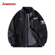 [Dodo Shopping] Racing Jacket Kawasaki Kawasaki American High Street Signature Font Logo Printed Loo