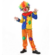 NEW Kids Clown Costume Circus Costume Boys Girls Role Playing Costume Clown Quick Dress Up Free ship