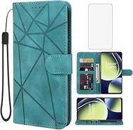 Case for OnePlus Nord N30/OnePlus Nord CE 3 Lite/Oppo K11X Wallet Case with Tempered Glass Screen Pr