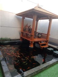 gazebo kayu jati 2 x 2 meter
