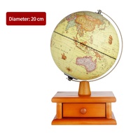 Led Retro Drawer Box Storage World Earth Globe Map 360 Degree Rotating World Globe Geography Map Off
