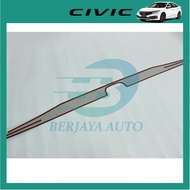 Honda Civic 10th Gen 2016-2020 Rear Bar Chrome Berjaya Auto Aksesori Kereta