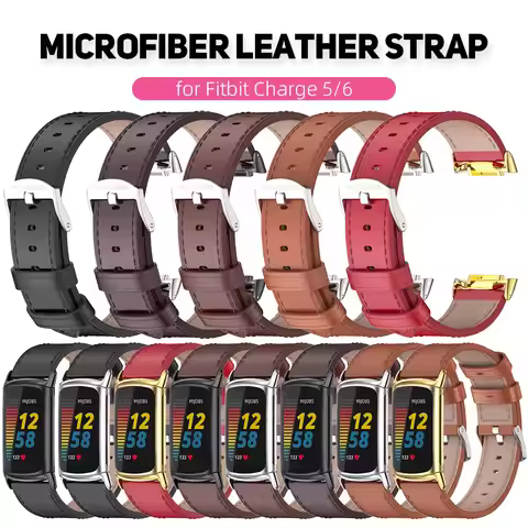 Strap for Fitbit Charge 6 Wristband Microfiber Leather Strap for Charge 6 Smart Band Accessories Bre