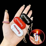 Bật Lửa Móc Khóa Supreme Mini Gas Đá Rãnh Tay – Xài Gas