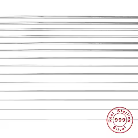 0.2/0.3/0.4/0.5/0.6/0.7/0.8/1mm S999 Silver Wire Soft Necklace Bracelet Ring DIY Accessories Handmad