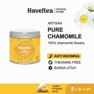 Haveltea Chamomile Tea - 100% Fragrant Whole Flower Kamomil Tea - Tea bags 5x1.5g