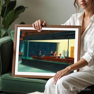 Edward Hopper Museum Exhibition Vintage Retro Geometric Canvas Wall Art Print Mid-Century Modern Abs