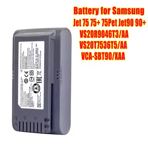 21.6V 3500mAh Li-ion Battery for Samsung Vacuum Cleaner Jet 90/Jet 75 Pet/Jet 75 Cordless Stick Vacu