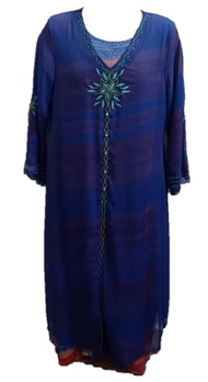 Jubah Wanita Bergaya (Dark Blue Size:44)