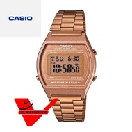 นาฬิกา Casio (ประกัน CMG ศูนย์เซ็นทรัล 1 ปี) นาฬิกาข้อมือผู้ชาย-ผู้หญิง B640WC-5A สายสแตนเลส เคลือบทอง  รุ่น B640WC-5ADF Veladeedee