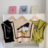 Scarf Shawl Neck Scarf Donald Duck Shawl Spring Small Match Shoulder Knitted Wool Knotted Scarf Female Air Conditioning Room Match Neck Prote