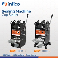 MESIN Plastic Cup Press Machine Manual Cup Sealer Machine INFICO 22oz 24oz 26oz