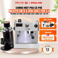 Milesto EM19 Coffee Maker Combo & DF64 Gen 2 Coffee Grinder Version 2.4 Red Tatanium Blades -New 202