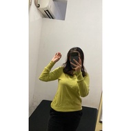 HIJAU (Nett) Preloved Knit Top Knit Top Knit Sweater/ Knit Sweater/ Lime Green Sweater/ Lime Sweater