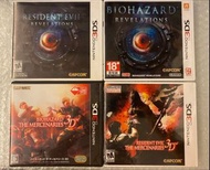 3ds 3dsll Resident Evil Revelations 美版/港版；Biohazard The Mercenaries 3D  日版 / 全新未開封 美版