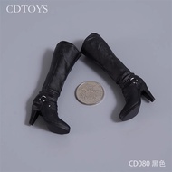 [Special Offer] Ready Stock cdtoys CD080 1/6 Female Soldier Solid High Heels Mid-Tube Boots Model