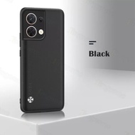 ultra slim leather case oppo reno 8 5g / reno 8 pro 5g case cover - hitam reno 8 5g