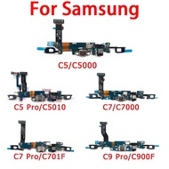 For Samsung Galaxy C5 C7 C9 Pro Original Charging Port USB Board PCB Connector Socket Flex Repair Replacement Parts