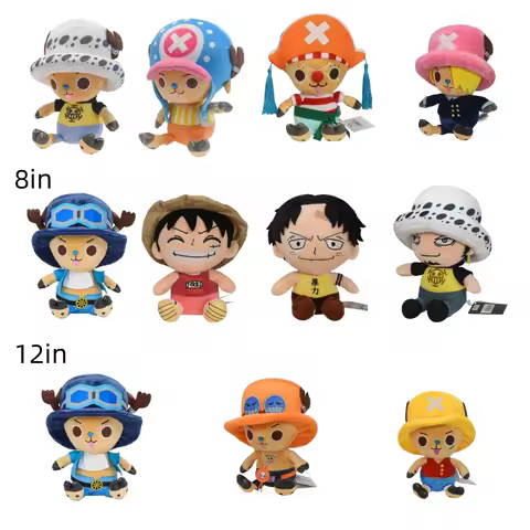 One Piece Chopper Trafalgar Law Luffy Ace Plush Toys 8in/12in Stuffed Dolls Anime Decor