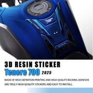 For Tenere 700 2025 Accessories XTZ 700 Motorcycle T700 Tank Pad Protector 3D Resin Stickers