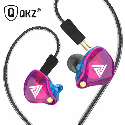 Newest QKZ VK4 heavy bass wired earphone headset HiFi earphone iron control music movement exchange 