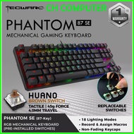 Tecware Phantom 87 SE [2021] RGB Mechanical Keyboard - Available in Blue/Red/Brown switch