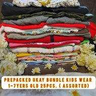 ukay bundle ☜PREPACKED UKAY BUNDLE Kids Wear 1- 7 years Old 25 pcs (Assorted) 280 pesos only☟