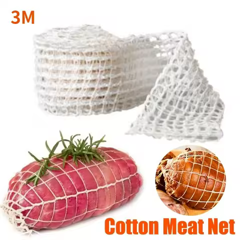 3 Meters Cotton Meat Net Ham Sausage Net Butcher's String Sausage Roll Hot Dog Sausage Casing Packag