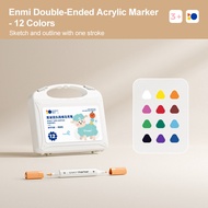 Enmy Dual Tips Acrylic Marker - Washable Marker Pen Arcylic Marker Paint Drawing Colouring Marker Ma
