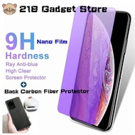 Motorola Moto E5 / Moto E5 Play / Moto E5 Play Go 9H Antiblueray Nano Film & Back Carbon Fiber Prote