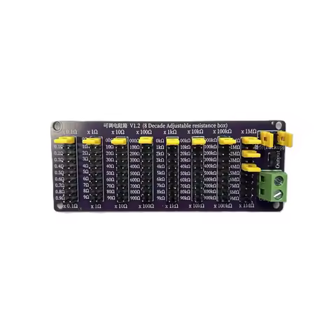 8 Eight Decade 0.0R - 9999999.9R Program Adjustable SMD Resistor Slide Resistor Board Step Accuracy 