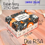 Contents: 10 R3A Cake Boxes Size 13.5x10.5x6.5 cm Ivory Daisy Orange Box Bread Cake Pudding Blessing