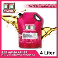 OTO RAPID1 0W20 / 0W30 / 5W30 / 5W40 4L FULLY SYNTHETIC ENGINE OIL Minyak Hitam Enjin Kereta Honda P