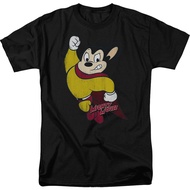 OKATLON Mighty Mouse 1942 Animation Space Mouse Vintage การ์ตูนอเมริกันหลวมสบายๆเสื้อยืดผู้หญิงฤดูร้