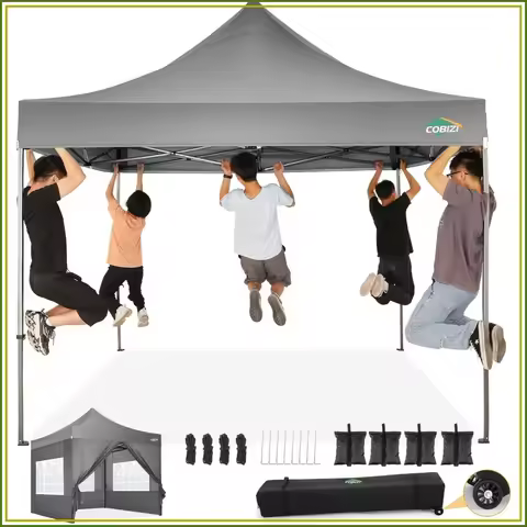 10x10 Heavy Duty Pop up Canopy Tent with Sidewalls for Outdoor Events