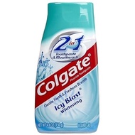 Colgate 2 in 1 Whitening Icy Blast or Crystal Mint Toothpaste & Mouthwash, 130 grams 4.6oz