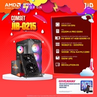 COMPUTER SET JIB-0215 คอมประกอบ RYZEN5 5500 / 6500XT / A520M / 16GB DDR4