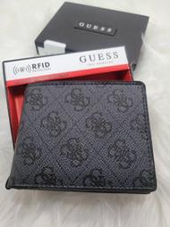 【女王精品】Guess新款壓花零錢袋男用短夾禮盒組