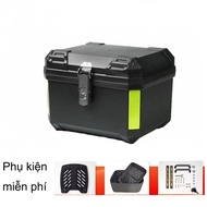 50L Multifunctional Motorcycle Tail Box, Waterproof, Shockproof, Backrest, ABS, Suitable