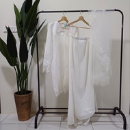 preloved EVERLY KURUNG IN OFF WHITE + veil - JannahNeo bride series Size: L
